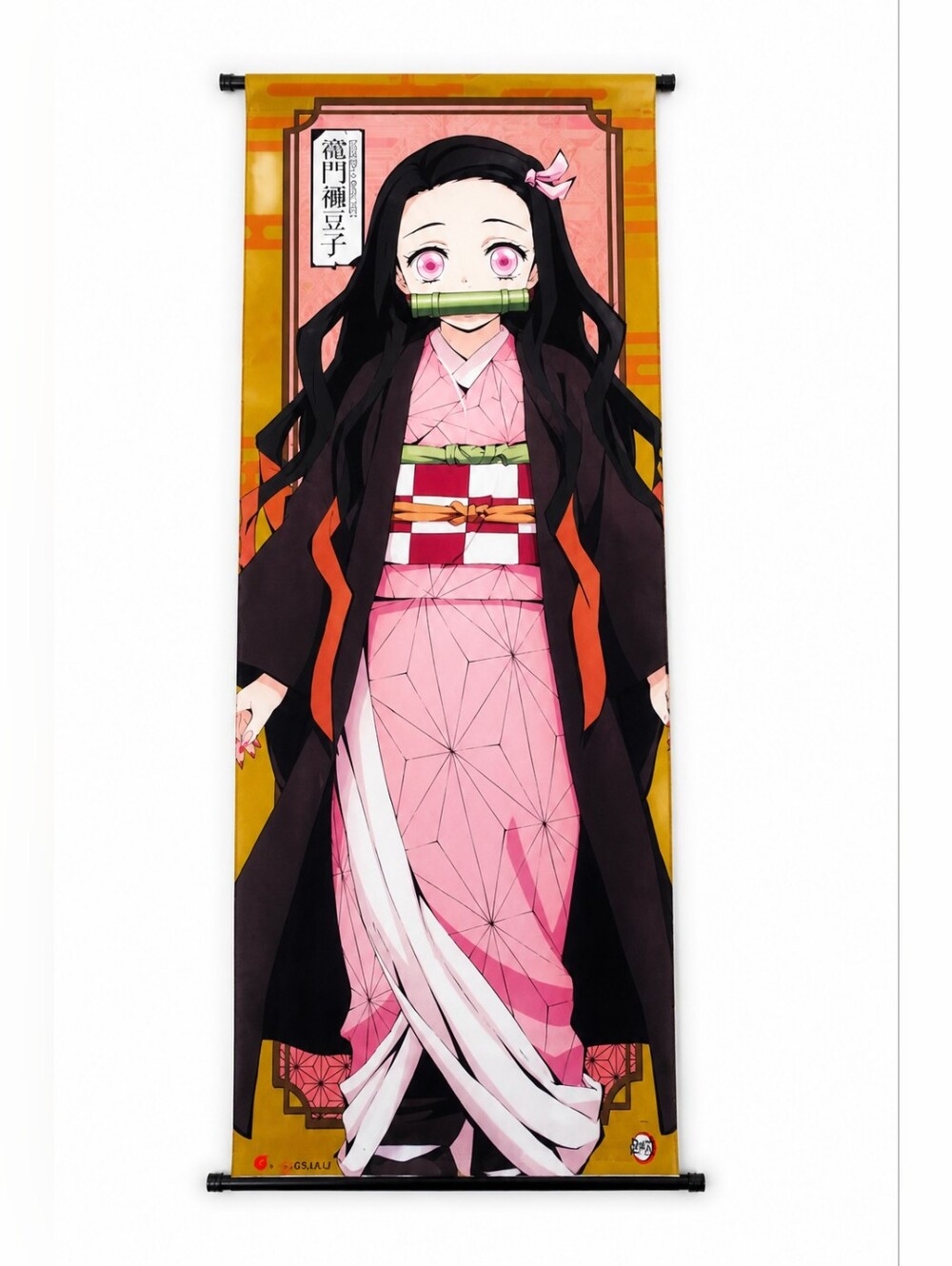 Nezuko Kamado Anime Wall Scroll  Pink Kimono Demon Slayer Poster Approx65" X 24"